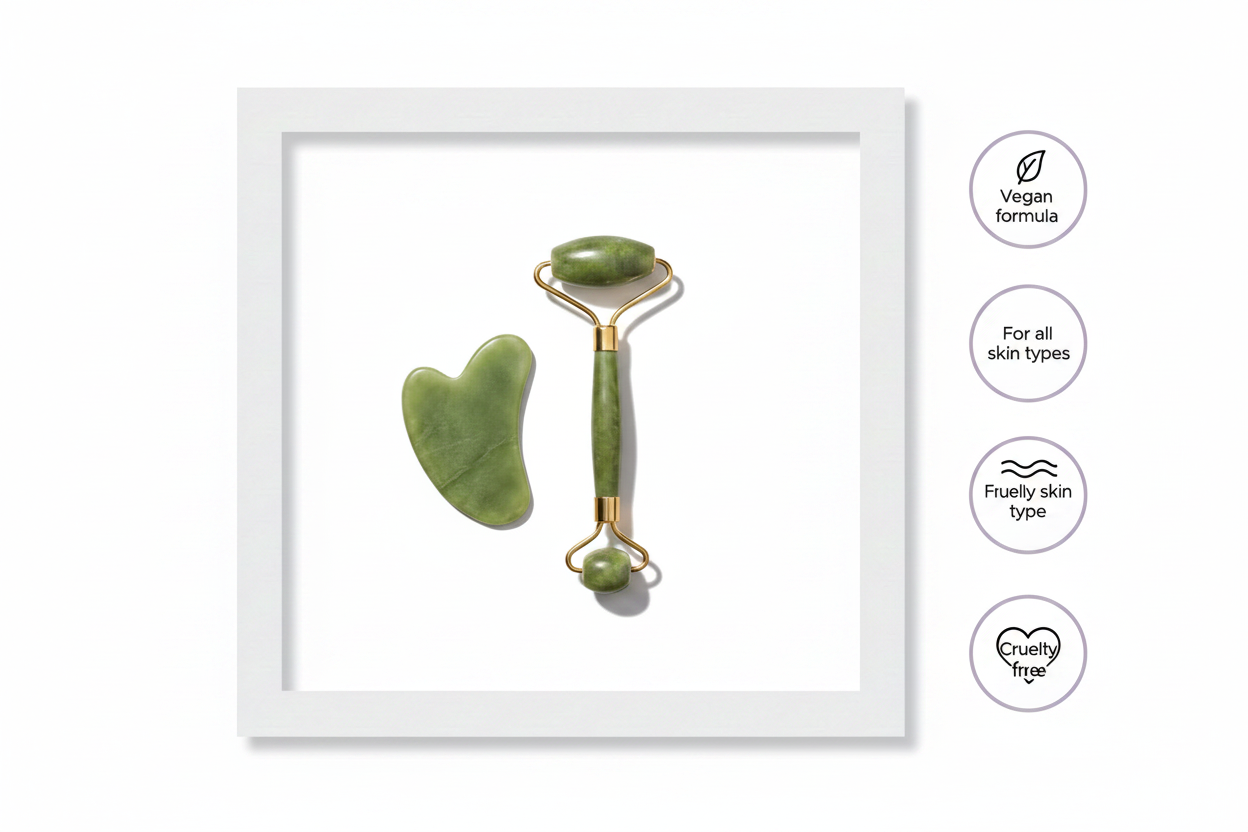 White Background Jade Product Frame Image